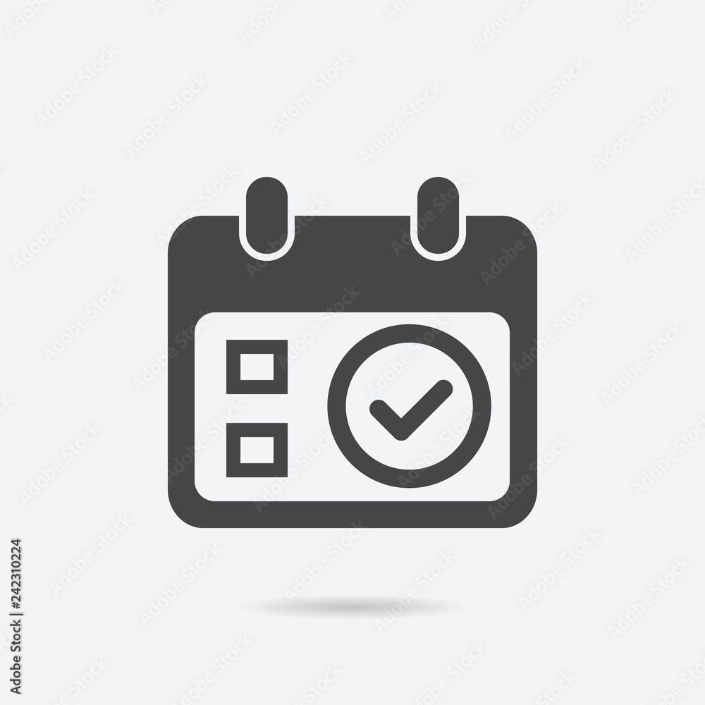 Aufkleber Event schedule icon flat style isolated on background. Event schedule sign symbol for web site and app design.