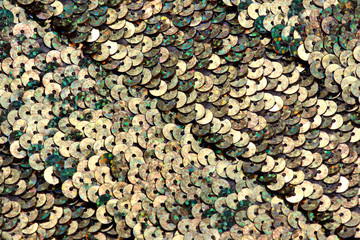 Gold colored tinsel background