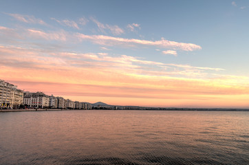 Fototapeta na wymiar Thessaloniki twilight, Greece