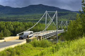 Bridge over the Liard River on the Alaska Highway, British Columbia, Canada