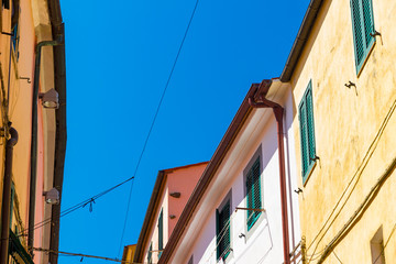 Rio nell'Elba in Elba island skyline in summer, Italy