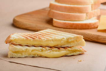 Sandwich triangles with Cheddar cheese