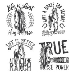 Vintage labels set with lettering composition on white background. T-shirt design.