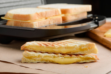 Close up on sandwiches