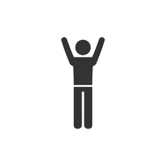 Fototapeta premium Man icon flat