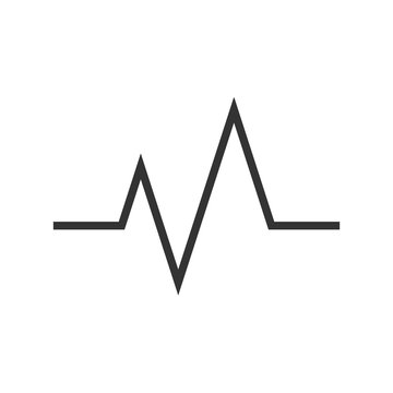 Heart beat cardiogram icon flat