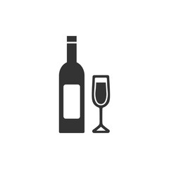 Wine icon flat