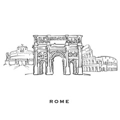 Rome Italy famous architecture