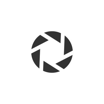 Diaphragm icon flat
