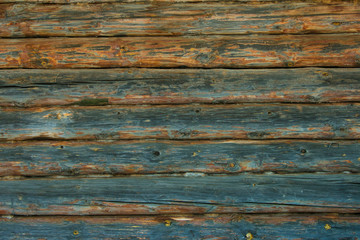 Old wooden wall of logs