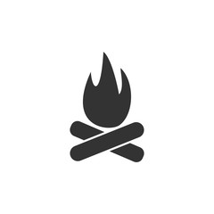 Bonfire icon flat