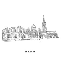 Fototapeta premium Bern Switzerland famous architecture