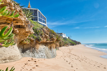 Nice view of the beach in Los Caños de Meca, Spain