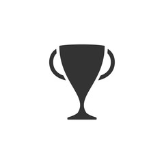 Sports cup icon flat