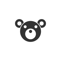 Teddy Bear icon flat