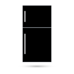 Vector illustration of the fridge icon. Flat style. - Vector