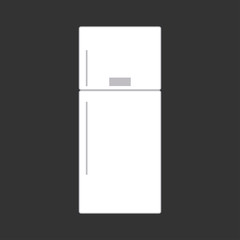 Vector illustration of refrigerator icon, flat style - Vector