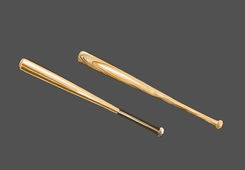 Hand drawn sketch of baseball bat in color, isolated on white background. Detailed vintage style drawing, for posters, decoration and print. Vector illustration