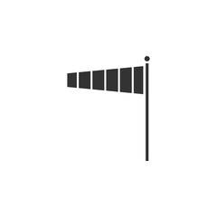 Obraz premium Wind sock icon flat