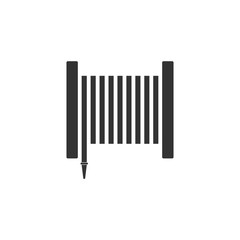 Water hose icon flat