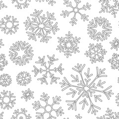 Fototapeta premium Christmas pattern from snowflakes