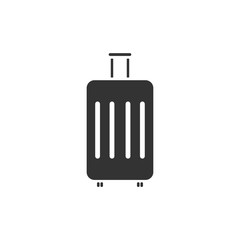 Suitcase icon flat