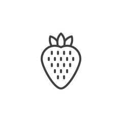 Strawberry line icon. linear style sign for mobile concept and web design. Sweet berry strawberry outline vector icon. Symbol, logo illustration. Pixel perfect vector graphics