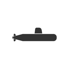 Submarine icon flat