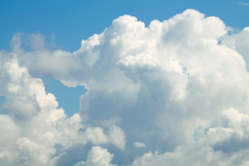 Background with white clouds and blue sky
