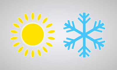 Hot and Cold Temperature Icon