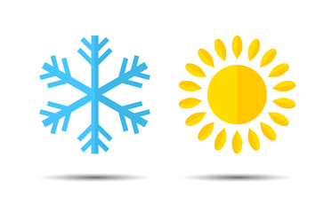 Hot and Cold Temperature Icon