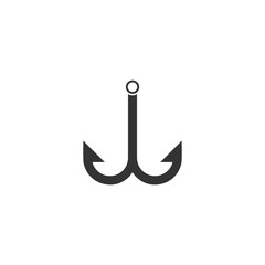 Fishhook icon icon flat