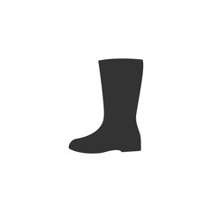 Rubber boots icon flat