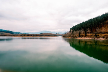 Fototapeta na wymiar Reservoir of Urkulu, Guipuzcoa, Basque Country