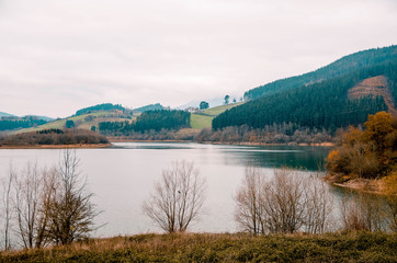 Fototapeta premium Reservoir of Urkulu, Guipuzcoa, Basque Country