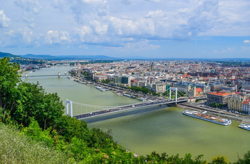The Budapest cityscape.