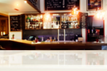 Table background and bar interior 