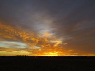 Naklejka na ściany i meble sunset on the prairie