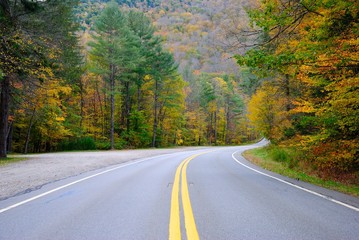 The Mohawk Trail through The Berkshire Hills (Massachusetts, USA) in autumn