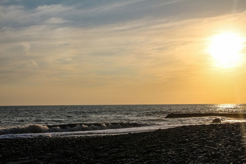 Beautiful sunset on the sea.