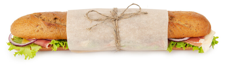 Sandwich on white background