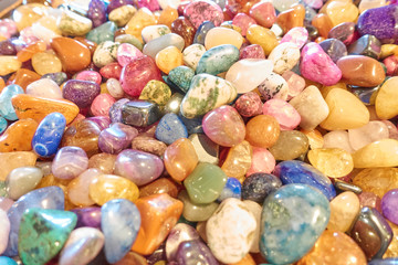 Fototapeta na wymiar multicolored gem stones and rocks 