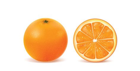 orange on white background