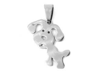 Jewelry Pendant Dog. Stainless steel.