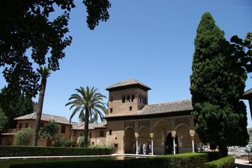 Fototapeta na wymiar Partal palace at Royal complex of Alhambra. Granada, Spain