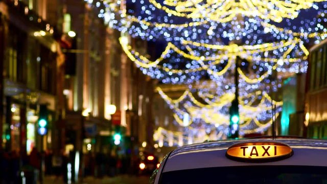 UK, England, London, West End, Regent Street, Christmas Decorations
