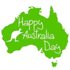 map of Australia vector illustration , happy australia