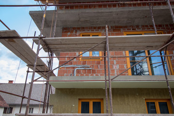 house insulation close up from side