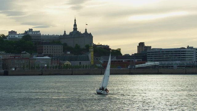 Sailing on Saint Lawrence River