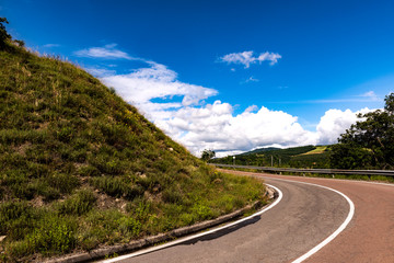 panorama of the Emilia hills and the roads, Grizzana near Bologna